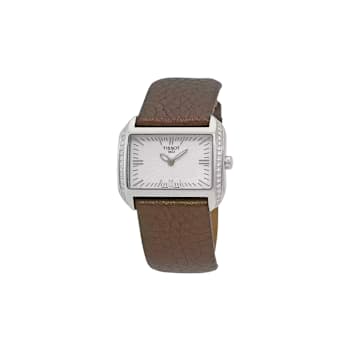 Tissot T-Wave Women's Silver Tone Dial Diamond Bezel Watch