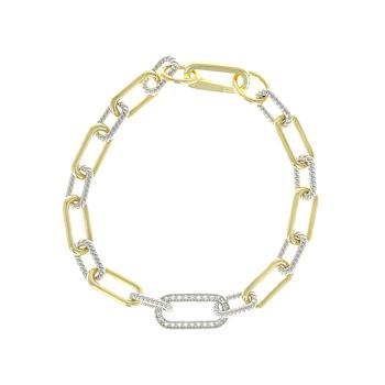 Lab-Grown Diamond Rope-Motif Bracelet In Two-Tone Gold