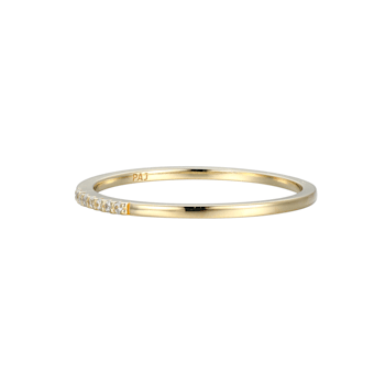 White Cubic Zirconia 18k Yellow Gold Over Sterling Silver Ring 0.05ctw