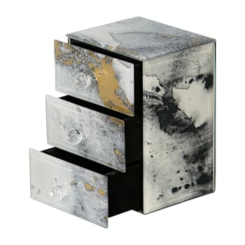 Mele and Co Maura Marbled Glass Jewelry Box