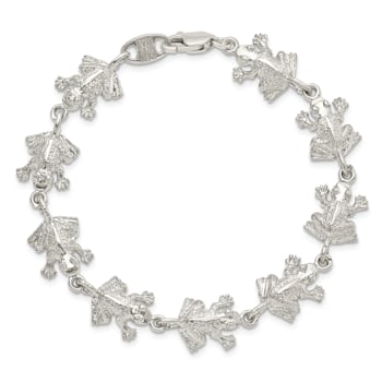 Sterling Silver Frogs Bracelet