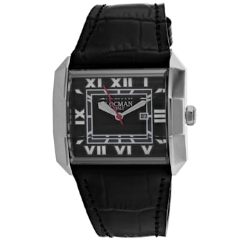 Locman Women's Classic Black Dial Black Leather Strap Watch