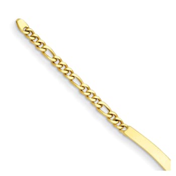 14K Yellow Gold 4.8mm ID Figaro 7.5-inch Bracelet