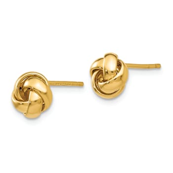 14k Yellow Gold 8mm Knot Stud Earrings