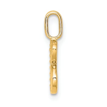 10k Yellow Gold and Rhodium Over 10k Yellow Gold Diamond Letter B
Initial Pendant