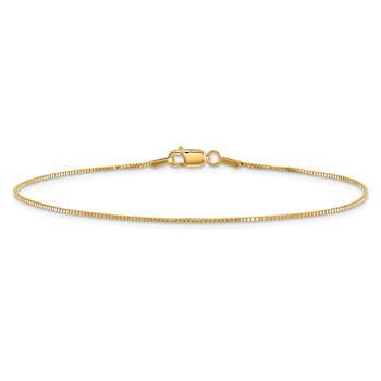10k Yellow Gold 0.95mm Box Link Bracelet