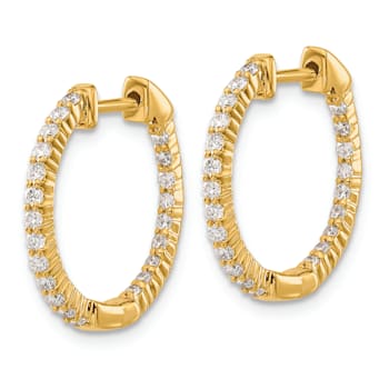14K Yellow Gold Oro Spotlight Lab Grown Diamond SI+, H+, In and Out
Hinged Hoop Earrings