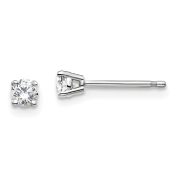 14K White Gold Lab Grown Diamond 1/5ctw VS/SI GH 4 Prong Earrings