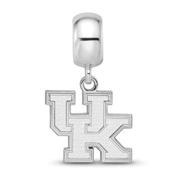 Sterling Silver Rhodium-plated LogoArt University of Kentucky Small
Dangle Bead