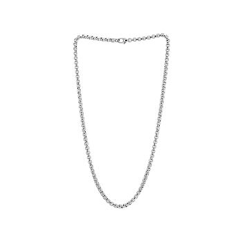Men's Square Box Chain Necklace 4.9mm In Stainless Steel 22 Inch