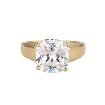 White Cubic Zirconia 18k Yellow Gold Over Sterling Silver April
Birthstone Ring 6.71ctw