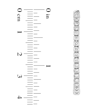 2.00ctw Diamond Hoop Earrings in 14k White Gold