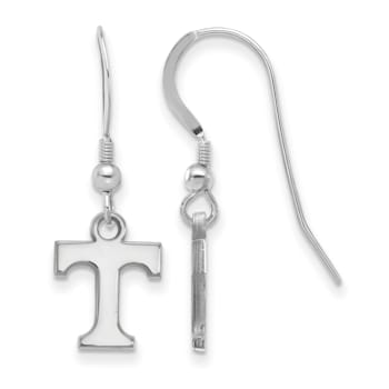 Rhodium Over Sterling Silver LogoArt University of Tennessee Extra Small
Dangle Earrings