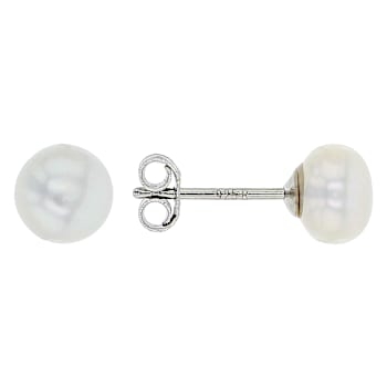 Graduated Freshwater Pearl Stud Earring Set In Sterling Silver