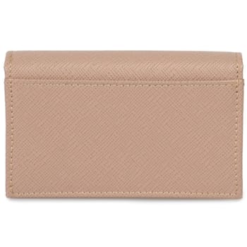 Prada Cammeo Beige Saffiano Leather Credit Card Holder Wallet