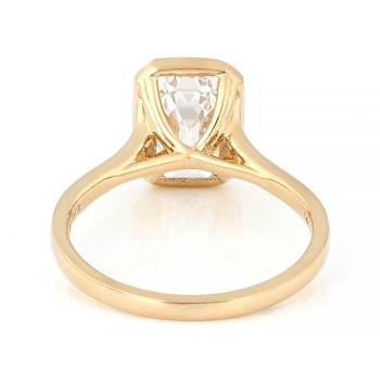 3ct Emerald-Cut Lab-Grown Diamond Solitaire Ring In Solid 14K Yellow Gold