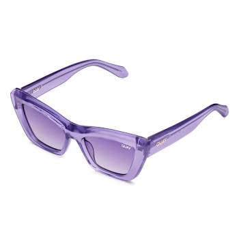 Quay On the Radio Purple Cat Eye Frame / Smoke Lenses Sunglasses