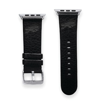 Gametime Buffalo Bills Leather Band fits Apple Watch (42/44mm S/M
Black). Watch not included.
