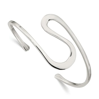Sterling Silver Abstract Cuff Bracelet