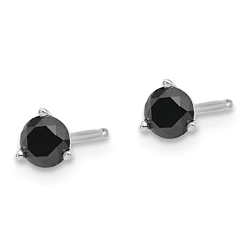 14K White Gold .40ct Black Diamond Stud Earrings