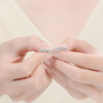 CZ Cluster Stud Earrings In Sterling Silver
