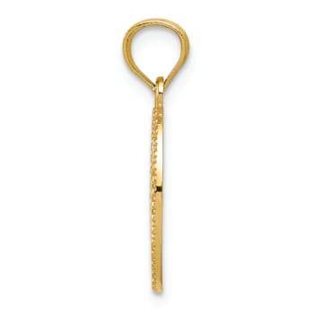 14K Yellow Gold Polished Small Cross Medal Pendant