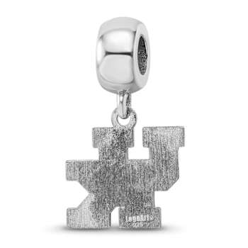 Sterling Silver Rhodium-plated LogoArt University of Kentucky Small
Dangle Bead