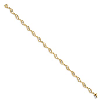 14k Yellow Gold and 14k White Gold with Rhodium over 14k Yellow Gold
Diamond Link Bracelet