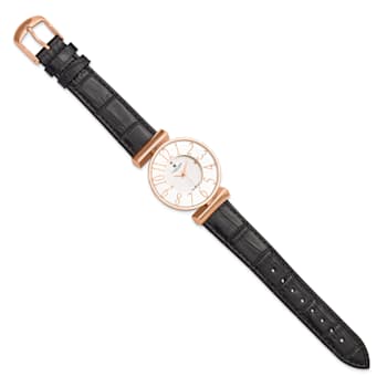 Ladies Charles Hubert  Rose IP-Plated Stainless Steel White Dial Watch