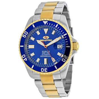 Seapro Men's Scuba 200  Blue Dial, Two-tone Yellow Stainless Steel Watch
