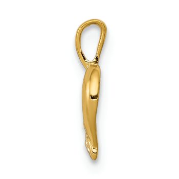 14K Two-tone Gold Diamond Heart Pendant