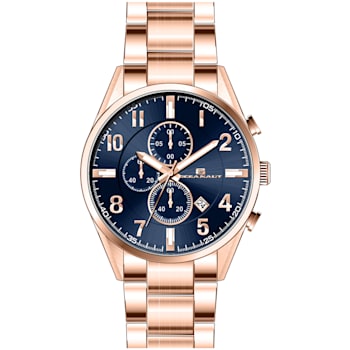 Oceanaut Men's Escapade Blue Dial, Rose Stainless Steel Watch