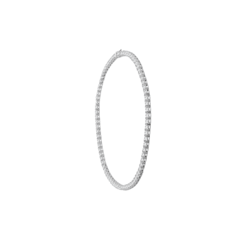 White Cubic Zirconia Platinum Over Sterling Silver Tennis Necklace 43.50ctw