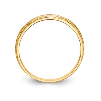 14K Yellow Gold AA Quality Ladies Wedding Band