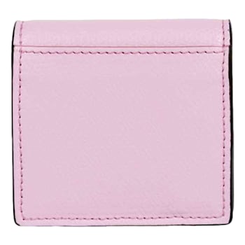 Fendi Calf Leather F logo Lavanda Pink Leather Coin