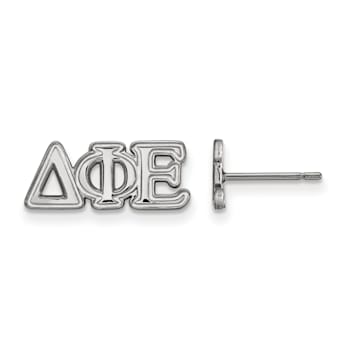 Rhodium Over Sterling Silver LogoArt Extra Small Post Earrings