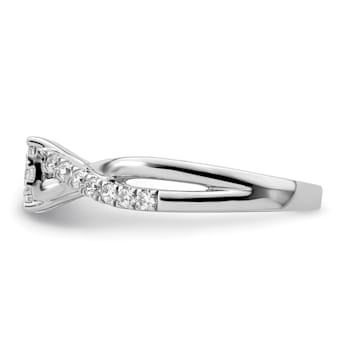 Rhodium Over 14K White Gold Lab Grown Diamond VS/SI GH, Cluster Ring 0.511ctw