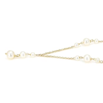 Fresh Water Pearl 14k Yellow Gold 17" Necklace