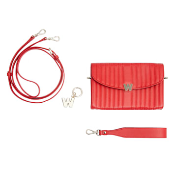 Mimi Red Crossbody Bag with Wristlet