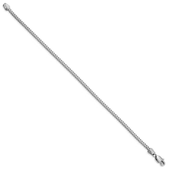 14K White Gold 2mm Franco Chain Bracelet