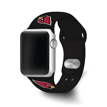 Gametime Arizona Cardinals Black Silicone Band fits Apple Watch (38/40mm
M/L). Watch not included.