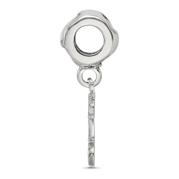 Rhodium Over Sterling Silver LogoArt Kappa Alpha Theta Vertical Letters
Heart Bead