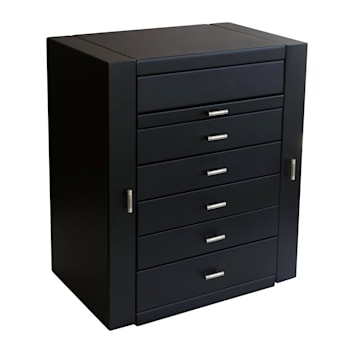 Mele and Co Geneva Large Wooden Jewelry Box in Java Finish