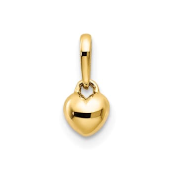 14K Yellow Gold Children's Heart Pendant