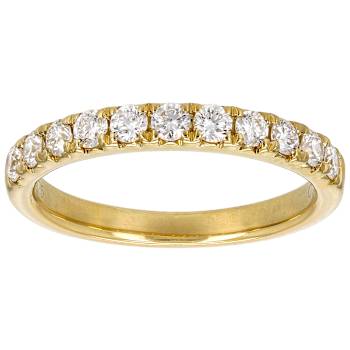 Polished Lab-Grown Diamond Band Ring 0.50ctw In 14K Gold Over Sterling Silver