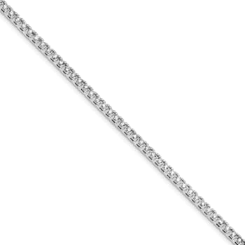 Rhodium Over 14K White Gold 3.00 ct. Near Colorless Moissanite 4 Prong
Tennis Bracelet