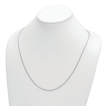 Rhodium Over Sterling Silver 1.8mm Cable 24 Inch Chain