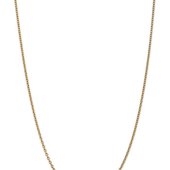 14k Yellow Gold 2.4mm Solid Round Open Link Cable 24 Inch Chain