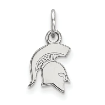 Rhodium Over Sterling Silver LogoArt Michigan State University Extra
Small Pendant