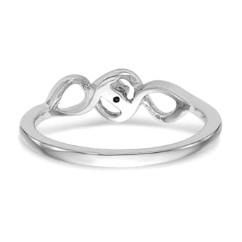 Rhodium Over 14K White Gold First Promise Diamond Promise/Engagement
Ring 0.04ctw